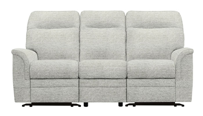 Parker Knoll Hudson 3 Seater Power Plus Recliner in Caledonian Silver Fabric